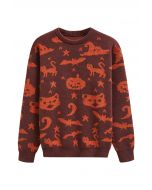 Bezaubernder Strickpullover mit Halloween-Motiv