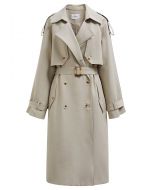 Zweireihiger Trenchcoat „New Icon“ in Hellkhaki