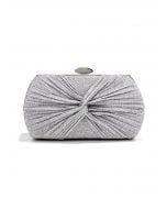 Glänzendes Geschenk – Geknotete Clutch in Silber