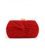 Strahlendes Geschenk – Geknotete Clutch in Rot