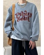 Pretty Soul – Übergroßes Sweatshirt mit Fleece-Futter in Grau