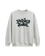 Pretty Soul – Übergroßes Sweatshirt mit Fleece-Futter in Elfenbein