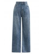 Jeans mit geradem Bein und Saum im Raw-Cut